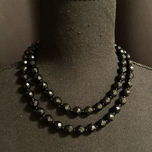 black bead necklace